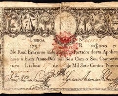 1799 Lisbon 10,000 Peso Sterling note