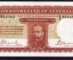 King George V Ten Pound Banknote