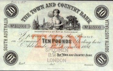 Ten Pound - Town and Country Bank - Australian Banknotes